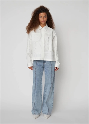 Elements Embroidered cotton skjorte White Stella Nova 